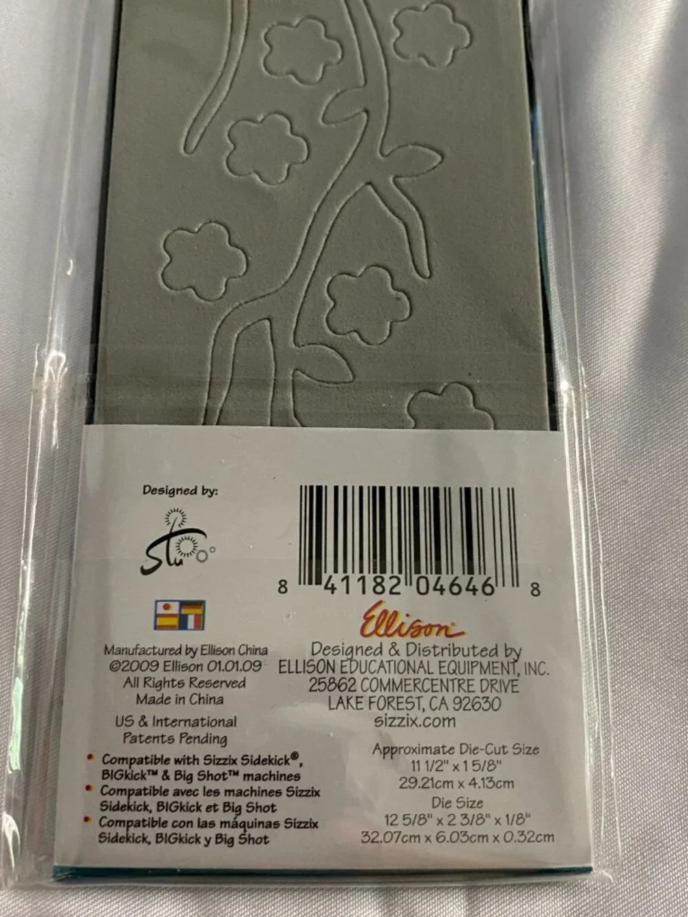 Sizzix Sizzlits Cherry Blossom Branch Decorative Strip Cutting Die